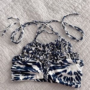 Mikoh tie dye top crotchet top. Size medium